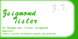 zsigmond tisler business card